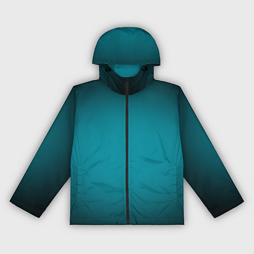 Женская ветровка Темно-бирюзовый градиент / 3D-Черный – фото 1