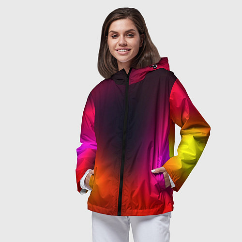 Женская ветровка Абстрактная текстура / 3D-Черный – фото 3