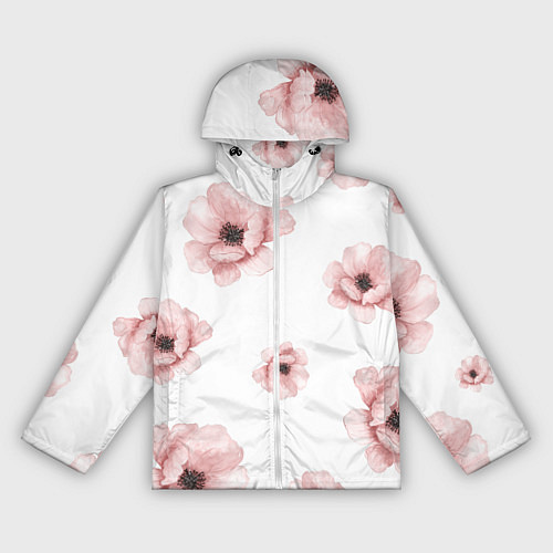 Женская ветровка Цветок сакуры на белом фоне / 3D-Белый – фото 1