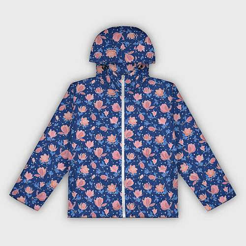 Женская ветровка Магнолии в космосе / 3D-Белый – фото 1