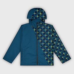 Ветровка с капюшоном женская Геометрические звёзды, цвет: 3D-черный