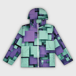 Ветровка с капюшоном женская Trendy geometric pattern, цвет: 3D-белый