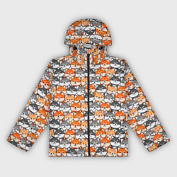 Ветровка с капюшоном женская Dog pattern, цвет: 3D-черный