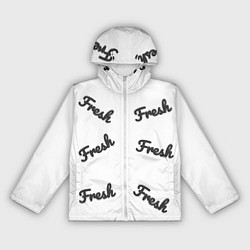 Ветровка с капюшоном женская Fresh, цвет: 3D-белый