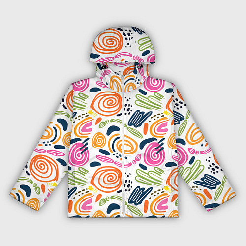 Женская ветровка Геометрический паттерн / 3D-Белый – фото 1