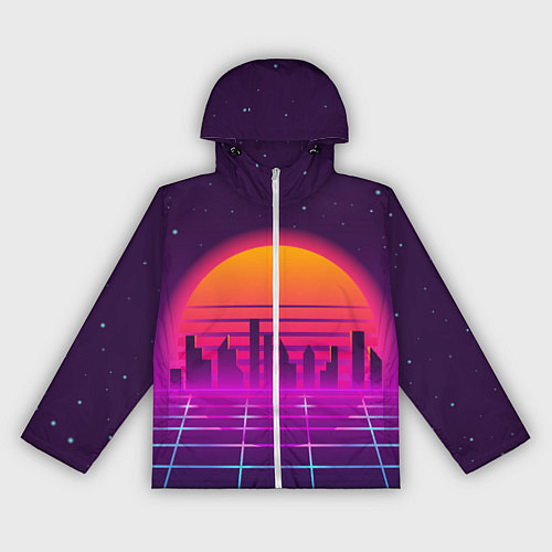 Женская ветровка Futuristic Retro City / 3D-Белый – фото 1