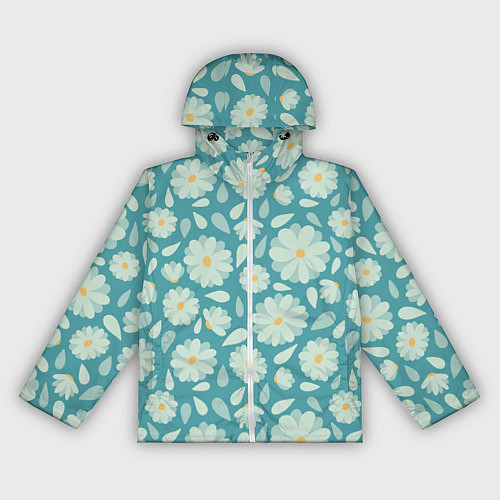 Женская ветровка Ромашки - паттерн / 3D-Белый – фото 1