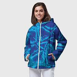 Ветровка с капюшоном женская Ледоход, цвет: 3D-белый — фото 2