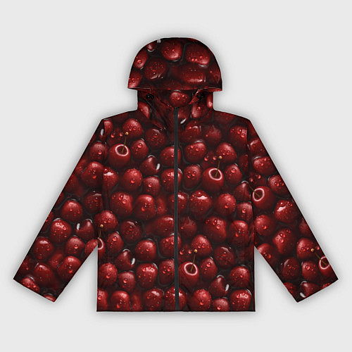 Женская ветровка Сочная текстура из вишни / 3D-Черный – фото 1