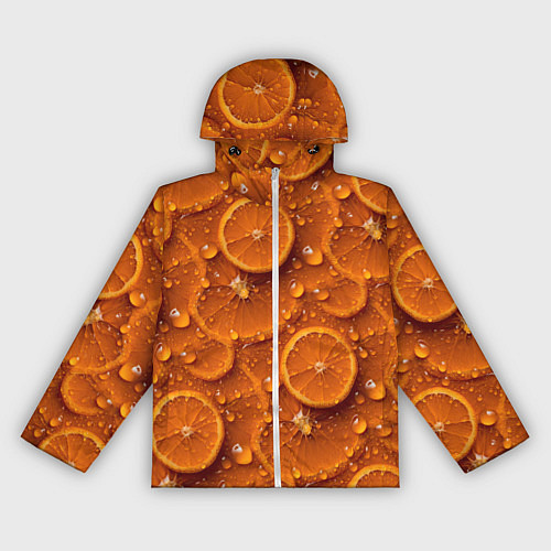 Женская ветровка Сочная текстура из долек апельсина / 3D-Белый – фото 1