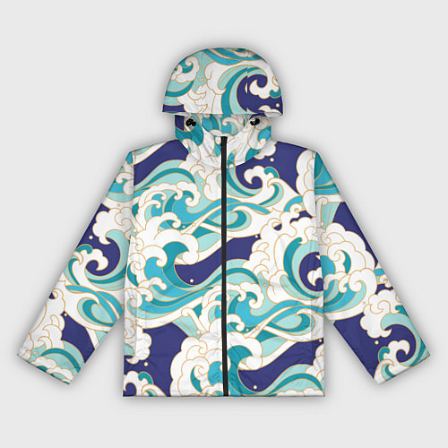 Женская ветровка Волны - паттерн - мода / 3D-Черный – фото 1