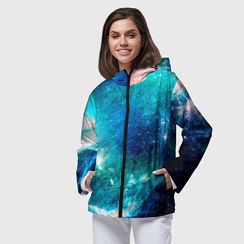 Женская ветровка Звёздная Вселенная / 3D-Черный – фото 3