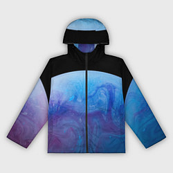 Ветровка с капюшоном женская Часть красочной планеты и космос, цвет: 3D-черный