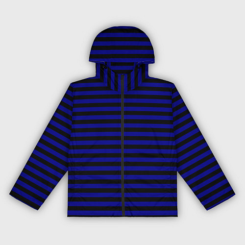 Женская ветровка Черно-синие полосы / 3D-Черный – фото 1