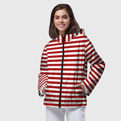 Женская ветровка Тельняшка краповая Спецназ МВД / 3D-Черный – фото 3