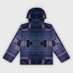 Ветровка с капюшоном женская Электросхема, цвет: 3D-черный
