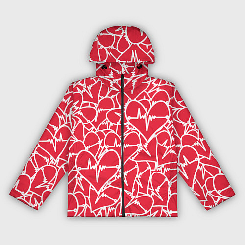 Женская ветровка Абстракция сердце / 3D-Черный – фото 1