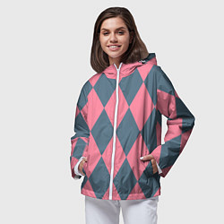 Ветровка с капюшоном женская Хаул, цвет: 3D-белый — фото 2