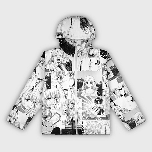 Женская ветровка Манга Пуэр и человек бензопила / 3D-Белый – фото 1