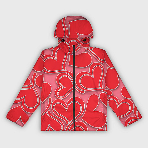 Женская ветровка Love hearts / 3D-Черный – фото 1