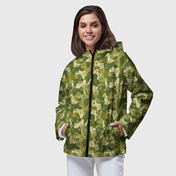 Ветровка с капюшоном женская Gamer - камуфляж, цвет: 3D-черный — фото 2