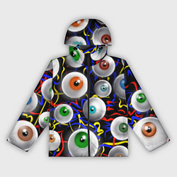 Ветровка с капюшоном женская Глазы, цвет: 3D-черный