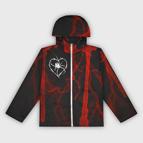 Женская ветровка Гранж, разводы и паук / 3D-Белый – фото 1