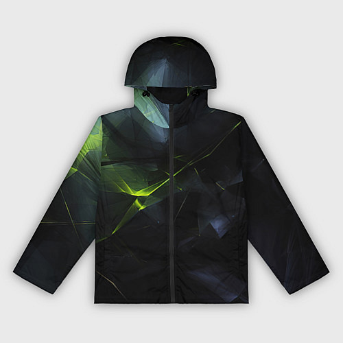 Женская ветровка Black green elements / 3D-Черный – фото 1