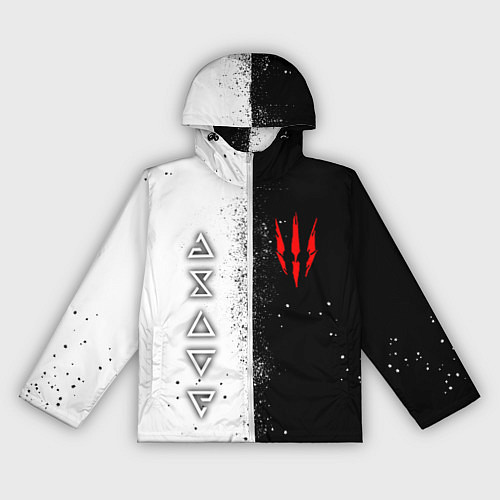 Женская ветровка Ведьмак - знаки / 3D-Белый – фото 1