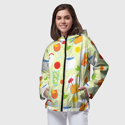 Женская ветровка Прохладительные напитки / 3D-Черный – фото 3