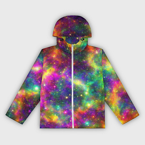 Женская ветровка Яркий неоновый космос / 3D-Белый – фото 1