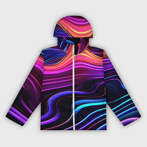 Женская ветровка Неоновые волны / 3D-Белый – фото 1