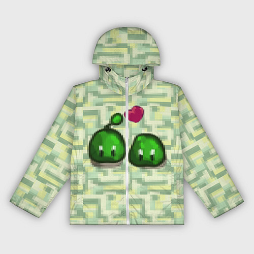 Женская ветровка Зеленые слаймы стардью / 3D-Белый – фото 1