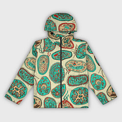 Ветровка с капюшоном женская Бактерии, цвет: 3D-черный