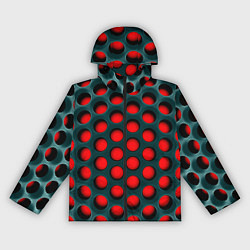 Ветровка с капюшоном женская Сотовая структура 3D, цвет: 3D-черный