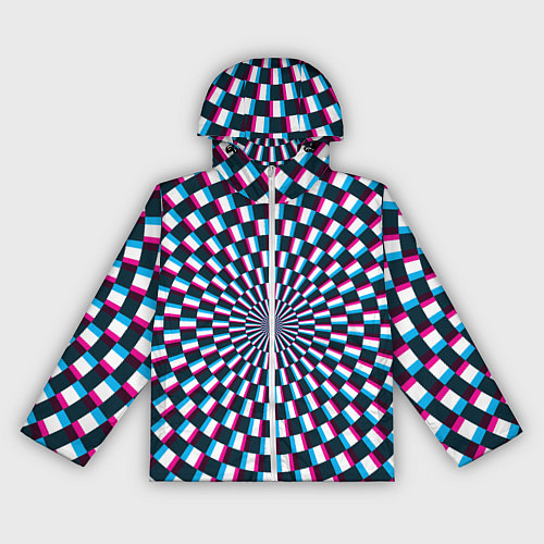 Женская ветровка Оптическая иллюзия глитч / 3D-Белый – фото 1