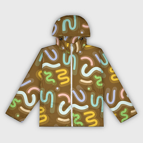 Женская ветровка Brown abstraction / 3D-Белый – фото 1