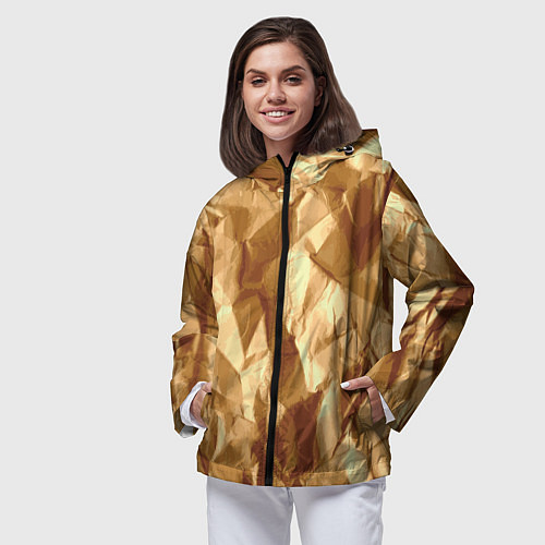 Женская ветровка Мятая бумага / 3D-Черный – фото 3