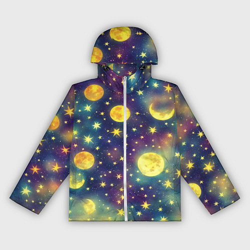 Женская ветровка Космос, Луна и Солнце / 3D-Белый – фото 1