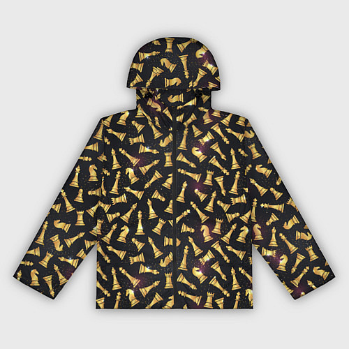 Женская ветровка Шахматы в космосе / 3D-Черный – фото 1