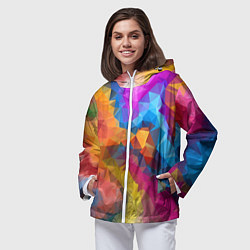 Ветровка с капюшоном женская Super colors, цвет: 3D-белый — фото 2