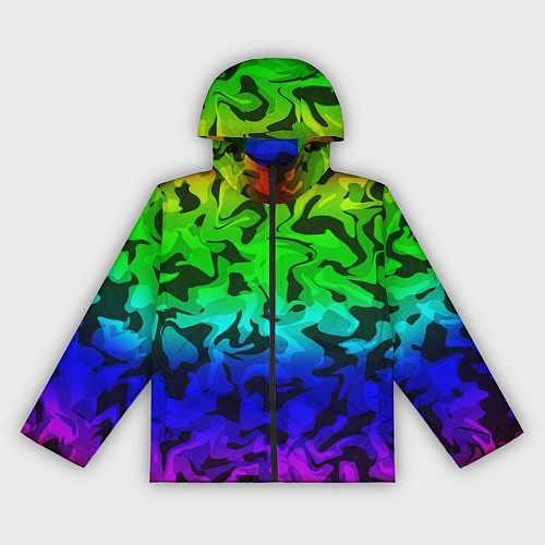 Женская ветровка Камуфляж спектр / 3D-Черный – фото 1