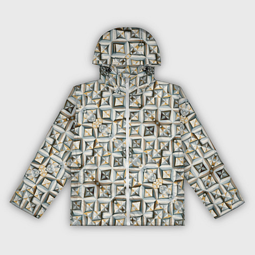 Женская ветровка Квадраты и ромбы / 3D-Белый – фото 1