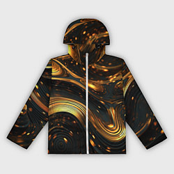 Ветровка с капюшоном женская Жидкое золото, цвет: 3D-белый