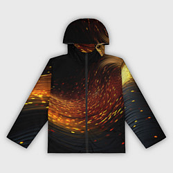 Ветровка с капюшоном женская Фон темное золото, цвет: 3D-черный