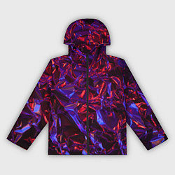 Ветровка с капюшоном женская Текстура кристалла, цвет: 3D-черный