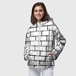 Ветровка с капюшоном женская White wall, цвет: 3D-белый — фото 2