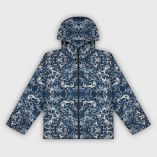 Женская ветровка Белые японские облака на синем фоне / 3D-Черный – фото 1