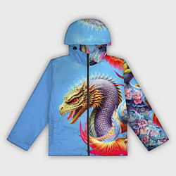 Ветровка с капюшоном женская Dragon - irezumi - tattoo - Japan, цвет: 3D-черный