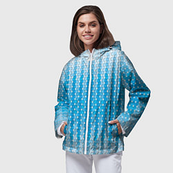 Ветровка с капюшоном женская Blue vibe, цвет: 3D-белый — фото 2